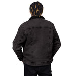 JA Logo'd Denim Sherpa Jacket