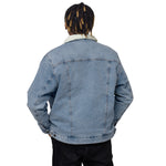 JA Logo'd Denim Sherpa Jacket