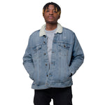 JA Logo'd Denim Sherpa Jacket