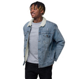 JA Logo'd Denim Sherpa Jacket